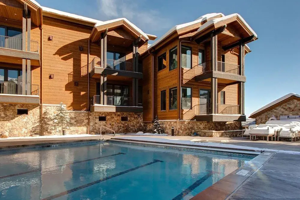 Ski Side Stunner with Pool by RedAwning