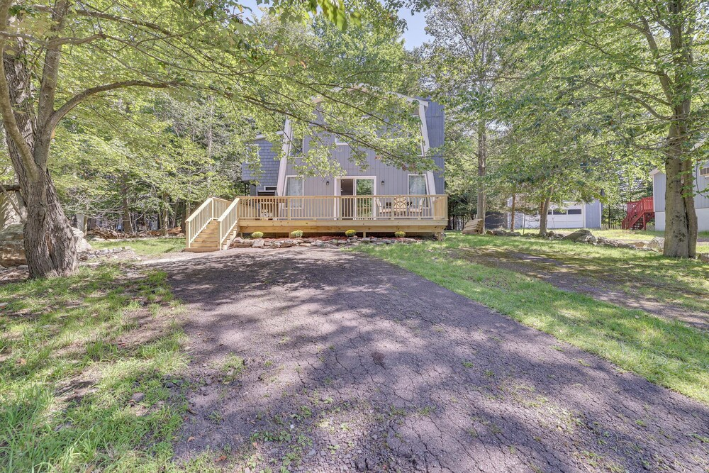 Community Perks: Family Poconos Home w/ Deck!
