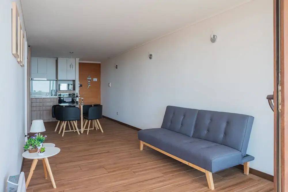 Contemporary apartment w/ a full kitchen, ocean views, & rooftop deck