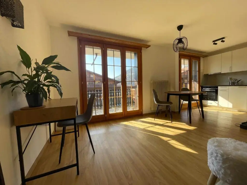 Appartement 53m2 rénové dans un chalet au coeur de Charmey avec vue sur les montagnes