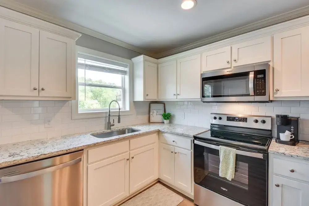 1 Block to Main St & River: Downtown Helen Condo