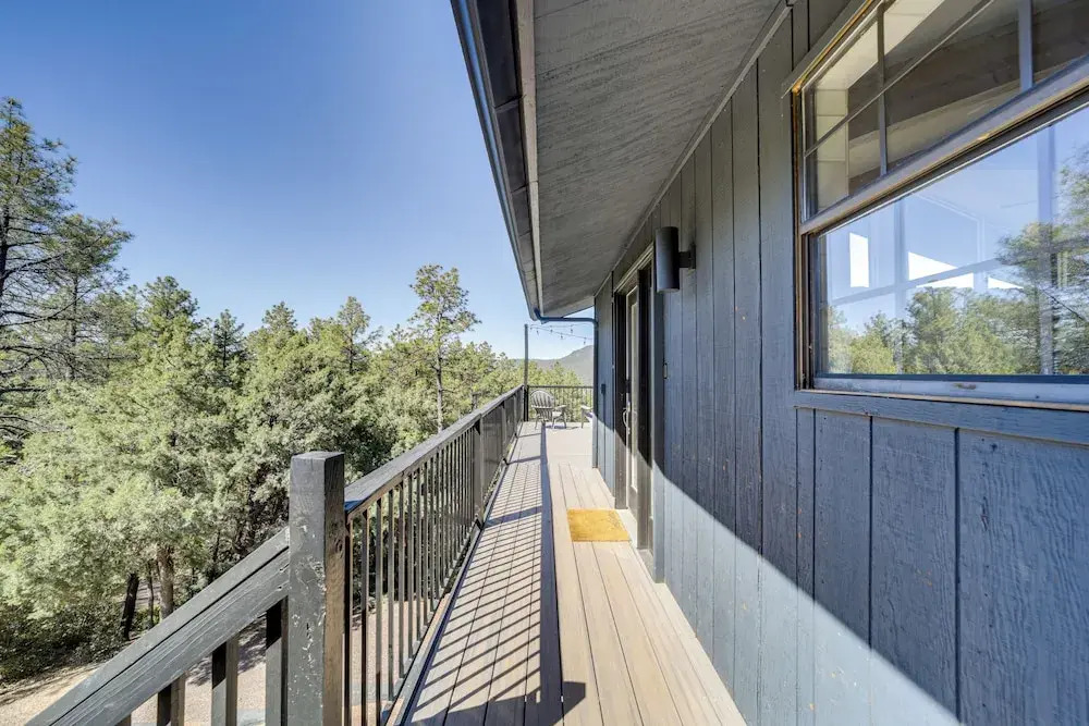 Pine Cabin w/ Large Deck & Scenic Mountain Views!