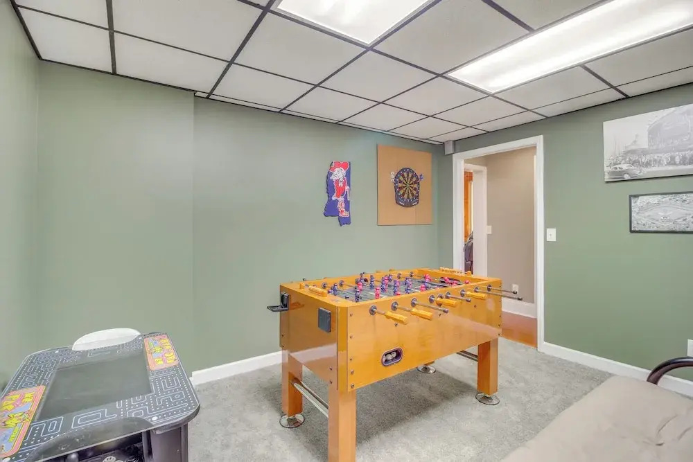 Game Room & Fire Pit: Riverfront Home in Ellijay!