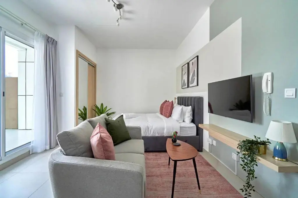 Stella Stays Elegant Studio Dubai JVC Large Terrace