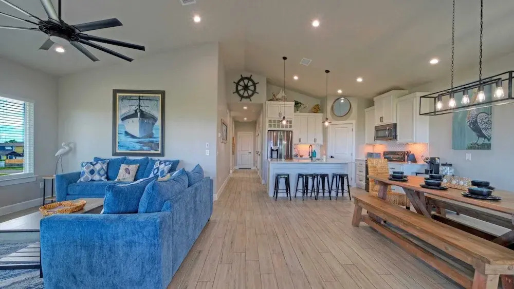 Bayfront Home w/ Pool, Game Room + Walk to Beach & Golf Cart Access Pelicans Perch by Avantstay