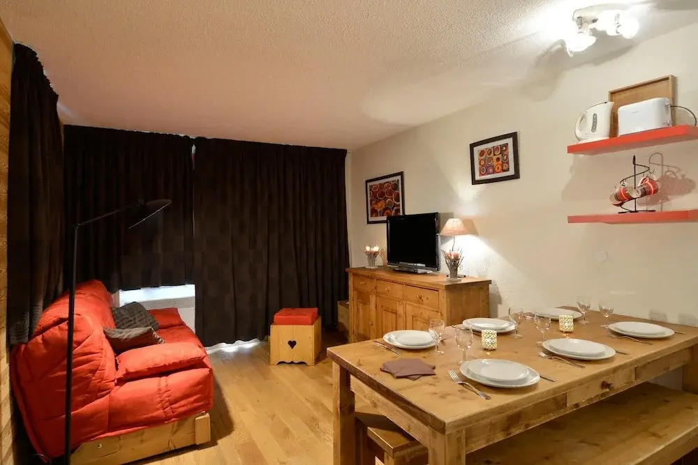 Belle Plagne 3 Rooms Apartment 6 People of 36 m2, on the Slopes And105