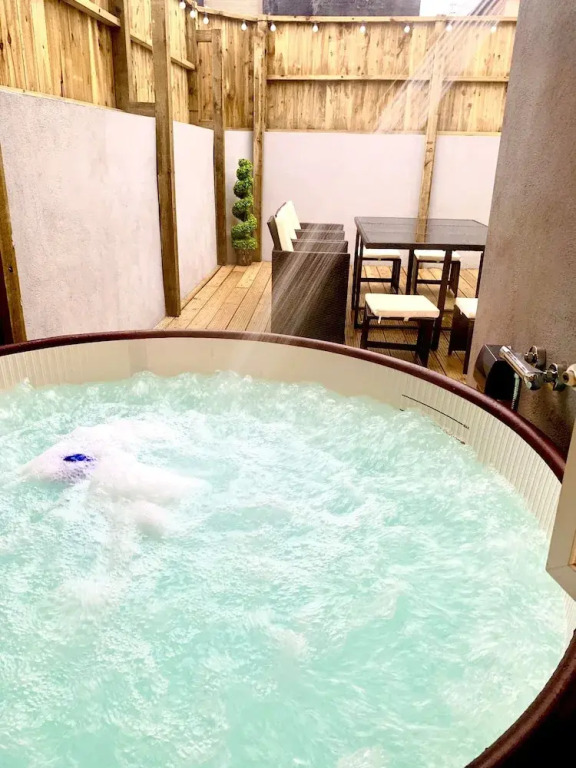 Victory hot tub house