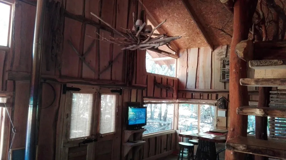 Wonderful rustic cabin, with native trees, with Rio Trancura, equipped