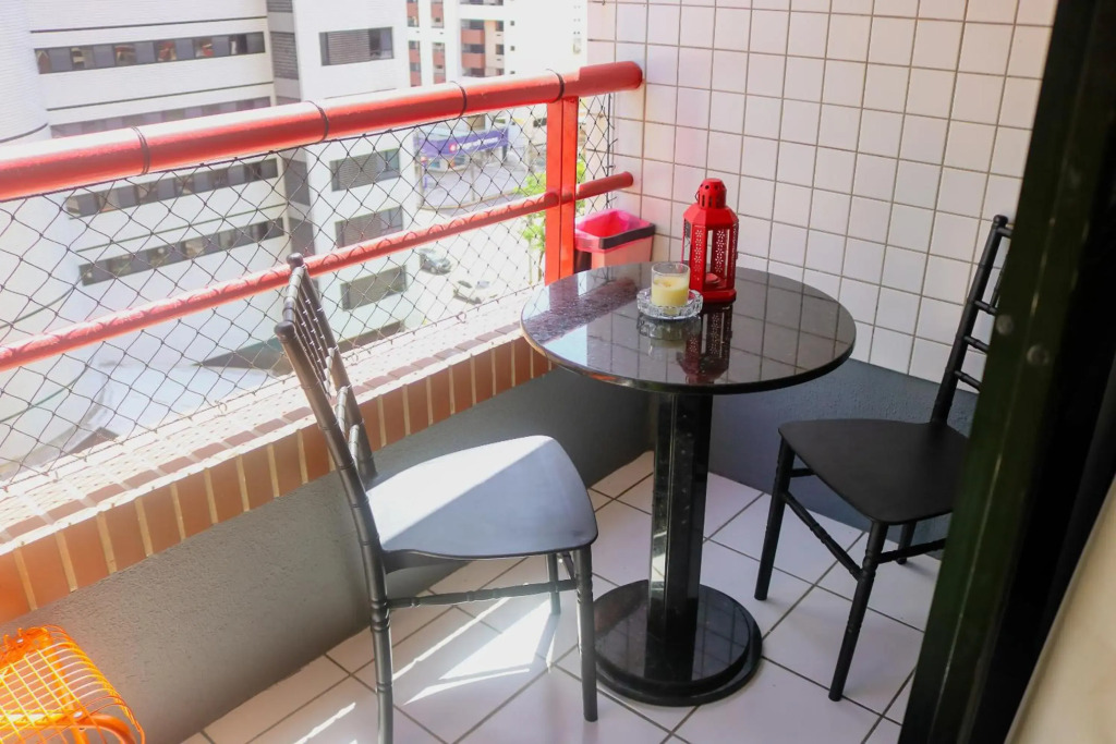 Apartamento com Varanda vista mar, Max 4 Pessoas