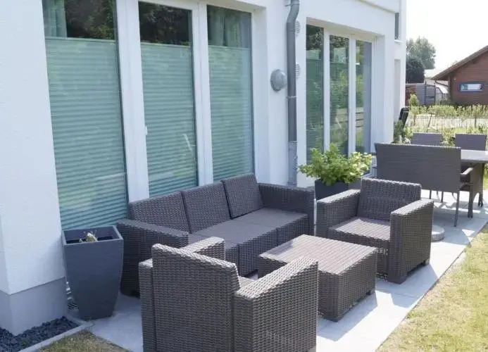Strandperle; idyllisch gelegen mit Terrasse und Garten, für 4 Personen