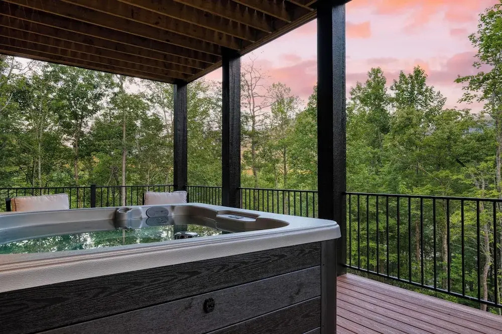 Luxe Cabin w/ Hot Tub, Views & Game Room Sleeps 10 Do Good Holler by Avantstay