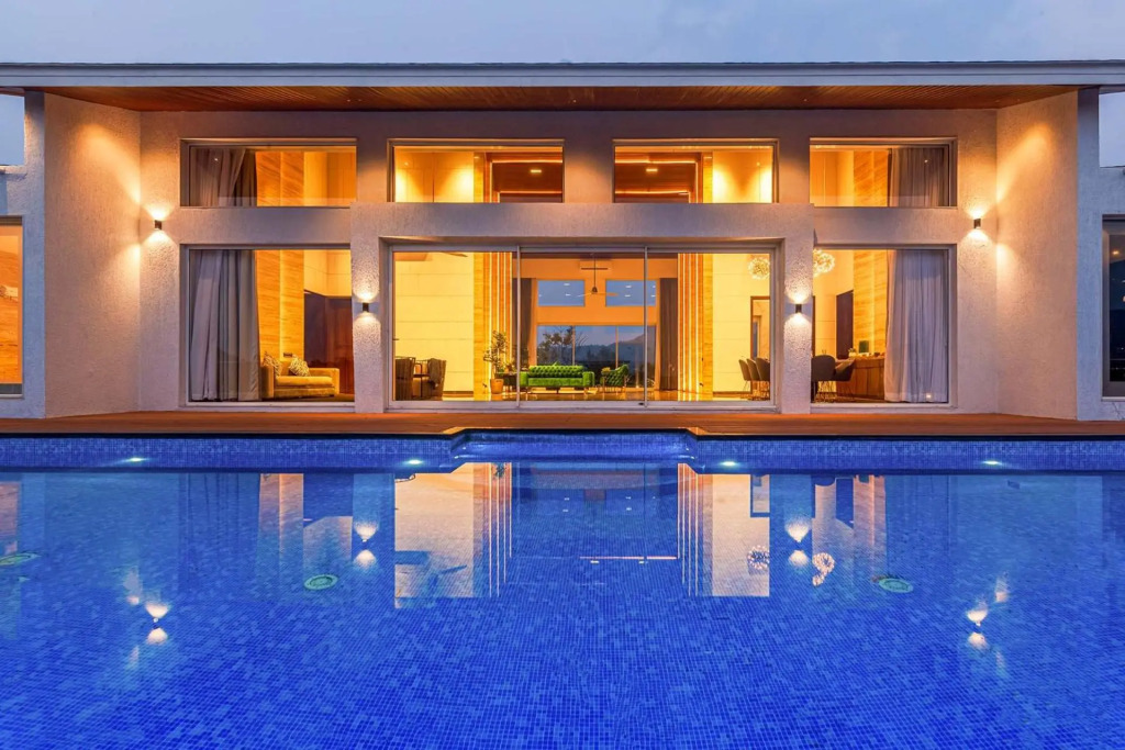 StayVistas Villa 107 at Canary Farms - Pure Veg with Huge Lawn, Pool and Home Theatre