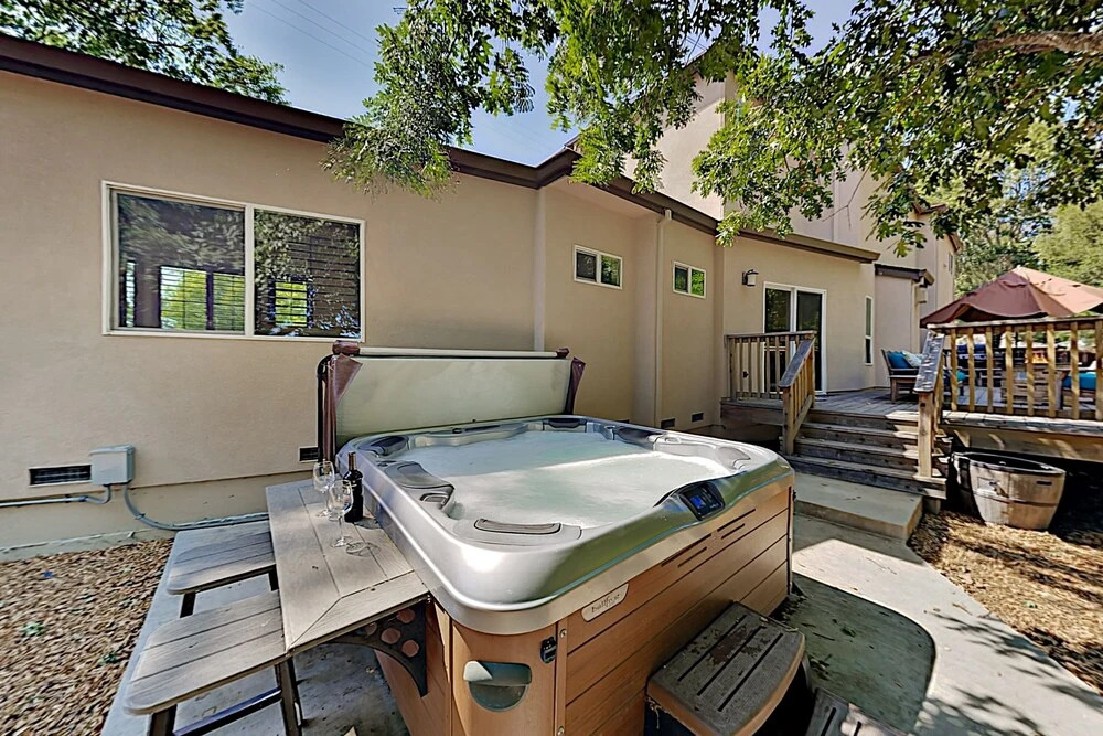 Elegant Creek-Side Home w/ Deck & Private Hot Tub home