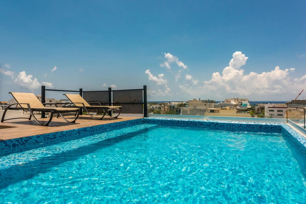Unique Modern Apartment | Playa del Carmen | Pool, Solarium & Terrace | Close To The Beach