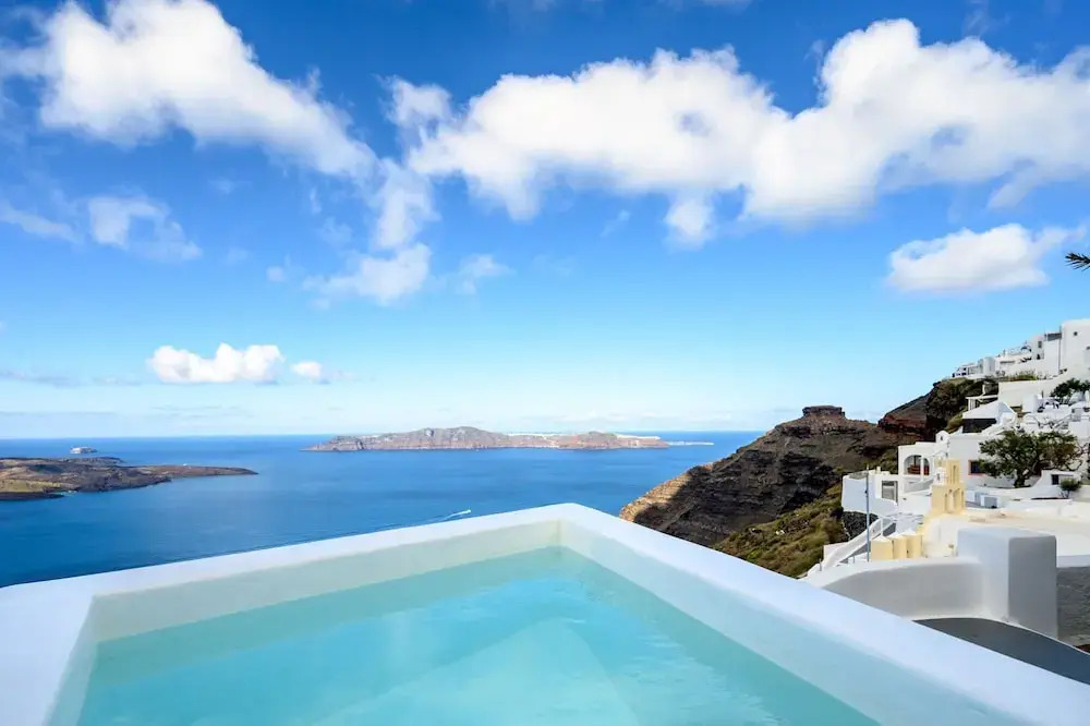 Karpimo Scenery - Caldera Sunset View - Private Hot Tub - Firostefani
