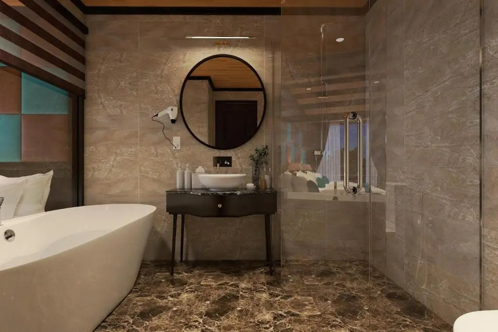La Casta Cruise Luxury Ha Long Bay Experience Private Cabin with Ocean View Balcony and Bathtub
