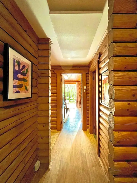 Riverside log cabins