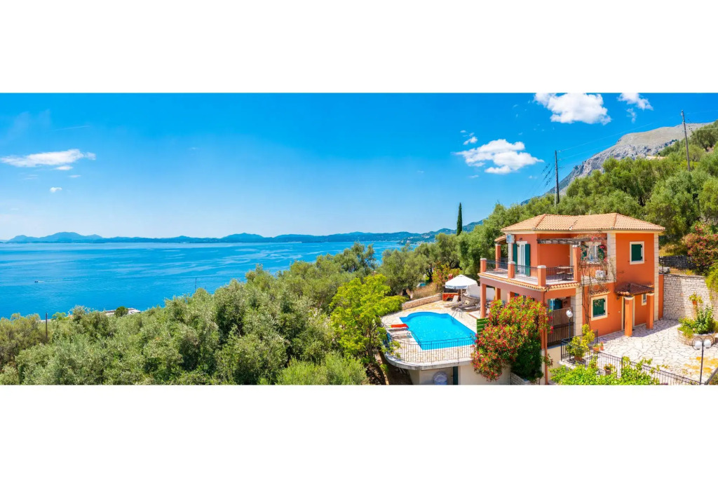 Villa Youla Large Private Pool Walk to Beach Sea Views A C Wifi Car Not Required - 1025