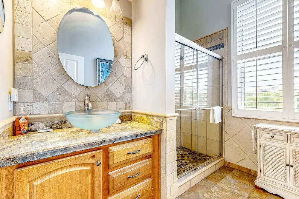 Tropical Gem w/ Courtyard & Large Deck Stroll 1 Block to Beach Boardwalk