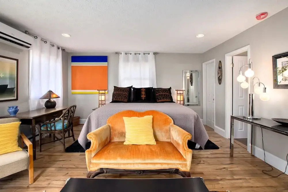 Cheerful Studio w Patio Steps From Everything
