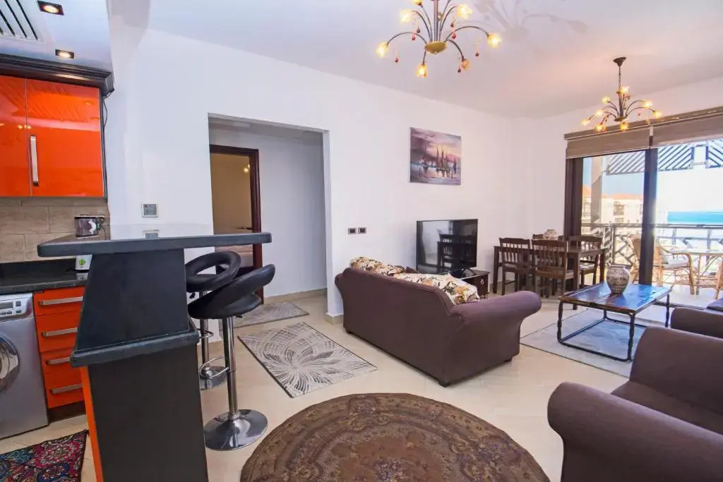 Premium sea view 2 bedrooms 2 bathrooms apartment located within Gravity Hotel & Aquapark Hurghada