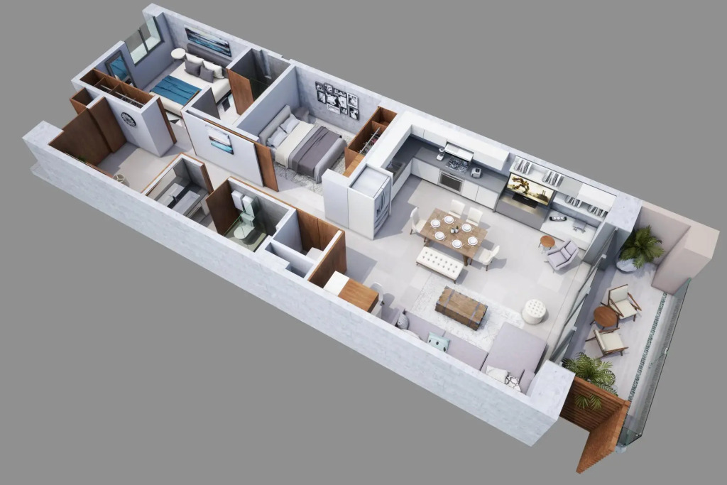 Loft 268-408 Spacious 2 Bedroom 2 Bathroom Zona Romantica