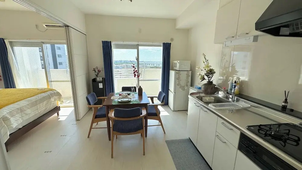 SunSea Okinawa Stunning Ocean View 2BR Sleeps 6 20 min from Airport 3 min to Shopping Mall