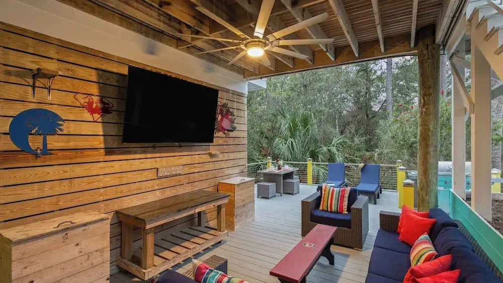 Folly Beach Getaway Near Sand Covered Lounge, BBQ & Outdoor TV Tidecrest by Avantstay