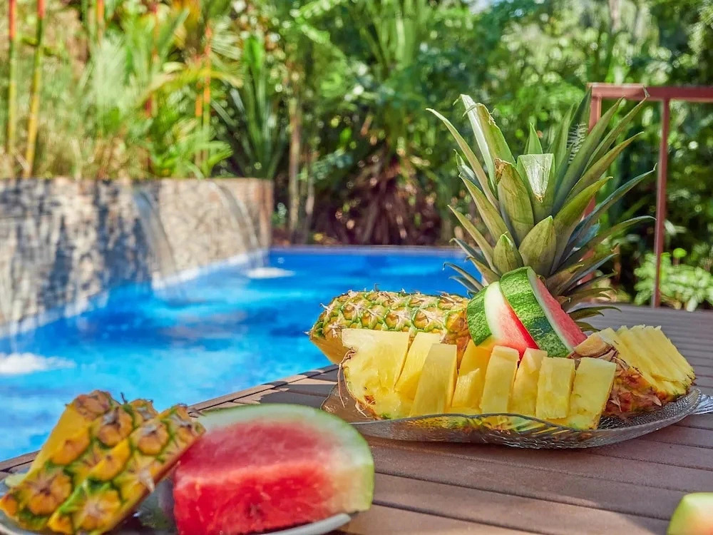 Villa Palmeras with jungle views pool near MA