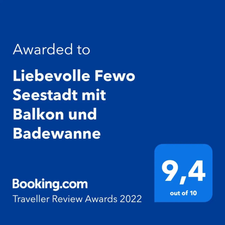 Liebevolle Fewo Seestadt mit Balkon und Badewanne