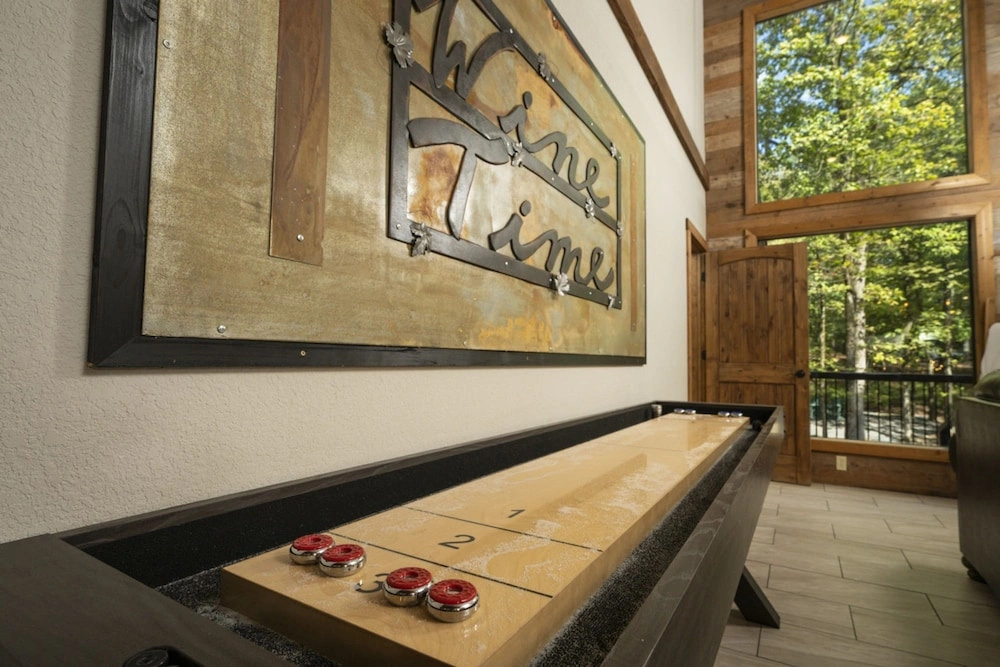 Wine Time Heated Optional Pool Shuffleboard Table Arcade Play Set Corn Hole