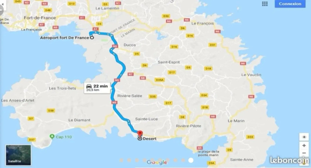 T2 Les pieds dans l'eau face à la mer des caraïbes Sainte Luce - Trois Rivières