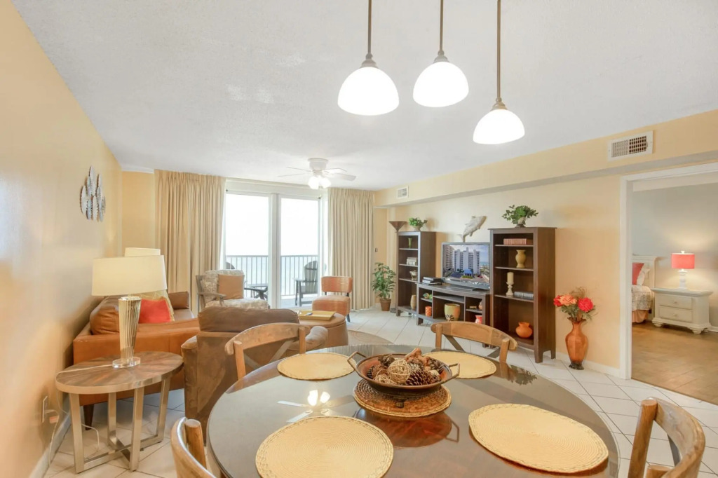 Beach Condo Destination in Orange Beach With Pool Gazebo and White Sands