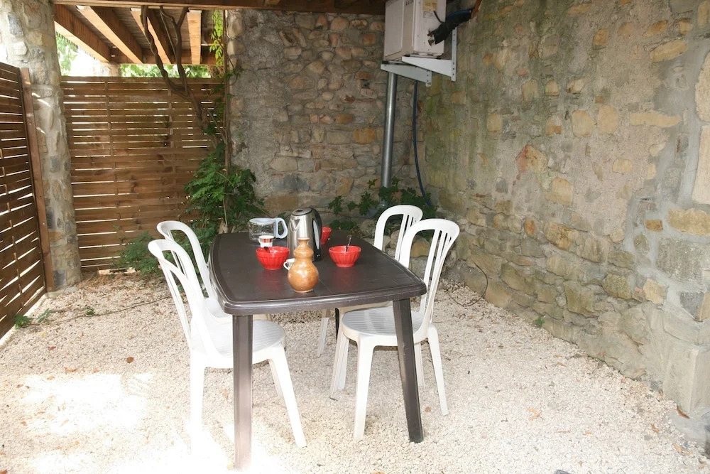 Studio in Grospierres, With Wonderful Mountain View, Pool Access, Encl