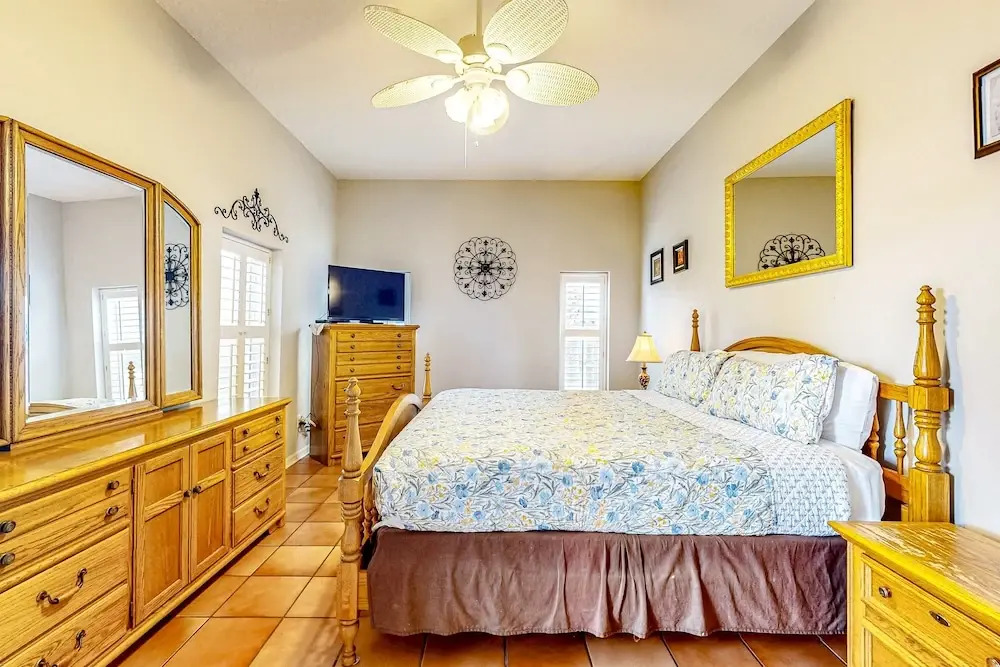 Tropical Gem w/ Courtyard & Large Deck Stroll 1 Block to Beach Boardwalk