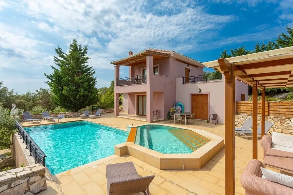 Villa Kyknos Large Private Pool Walk to Beach Sea Views A C Wifi Car Not Required Eco-friendl - 2329