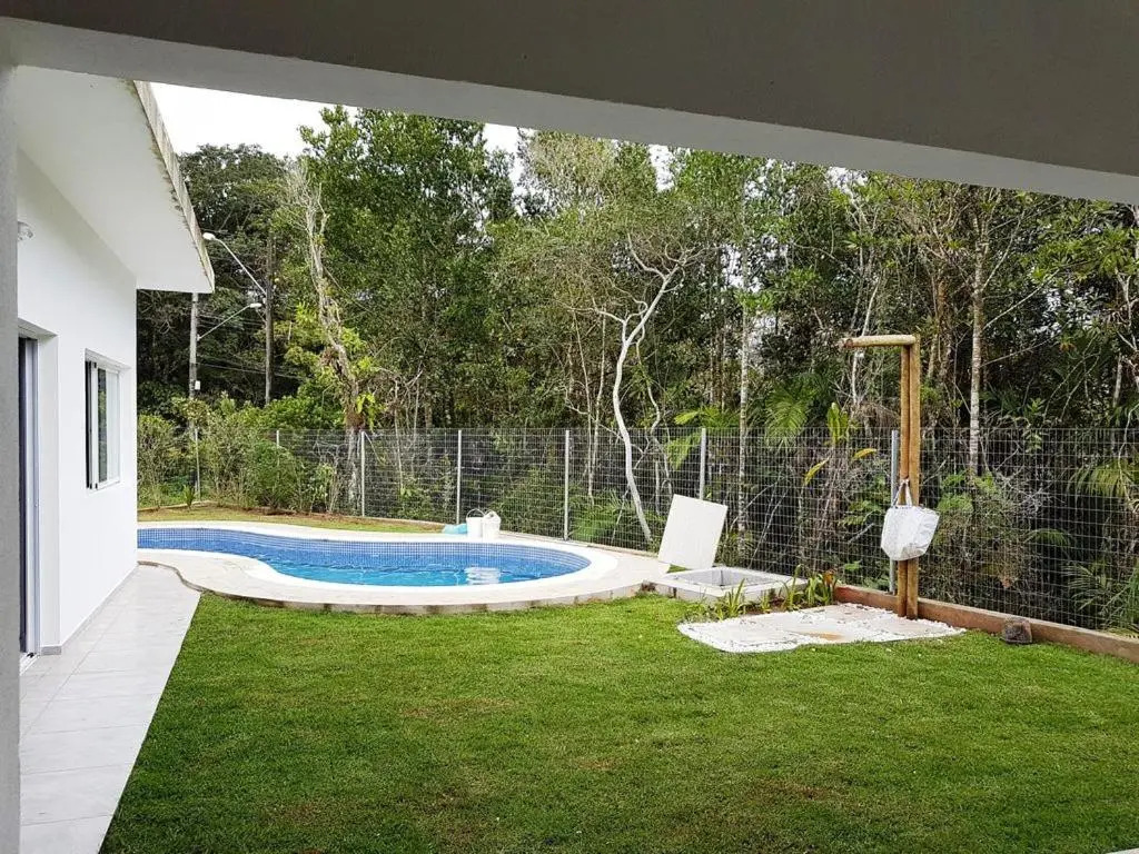 Bertioga, Praia Guaratuba, Costa do Sol - Ampla casa, nova, 4 suítes c/piscina