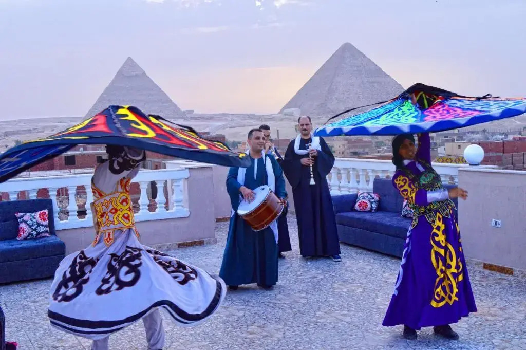 Pyramids Rose view