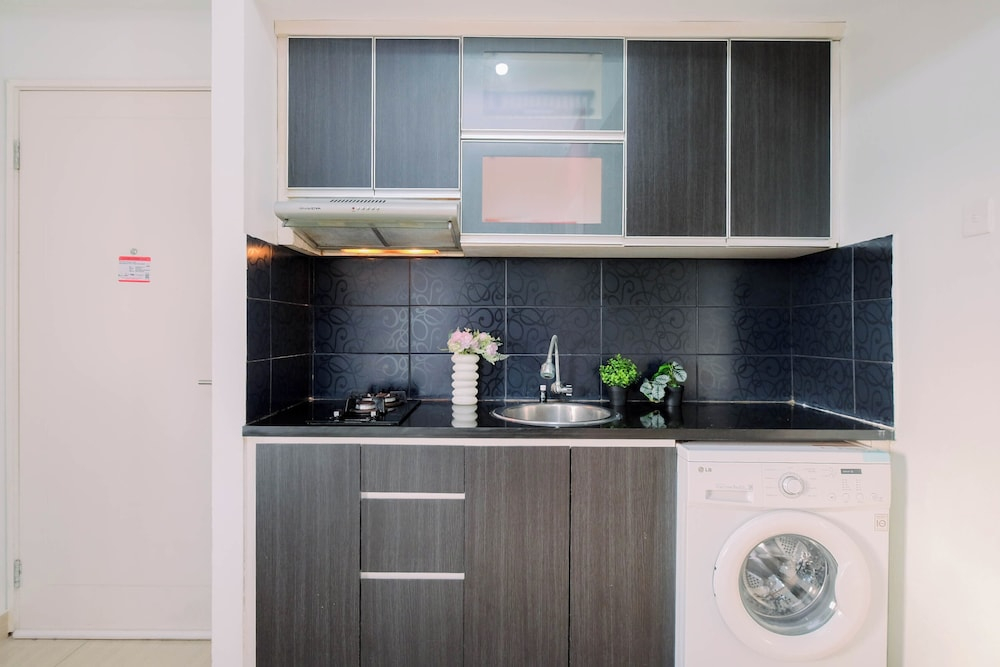 Compact White Tone 2Br At Pakubuwono Terrace Apartment