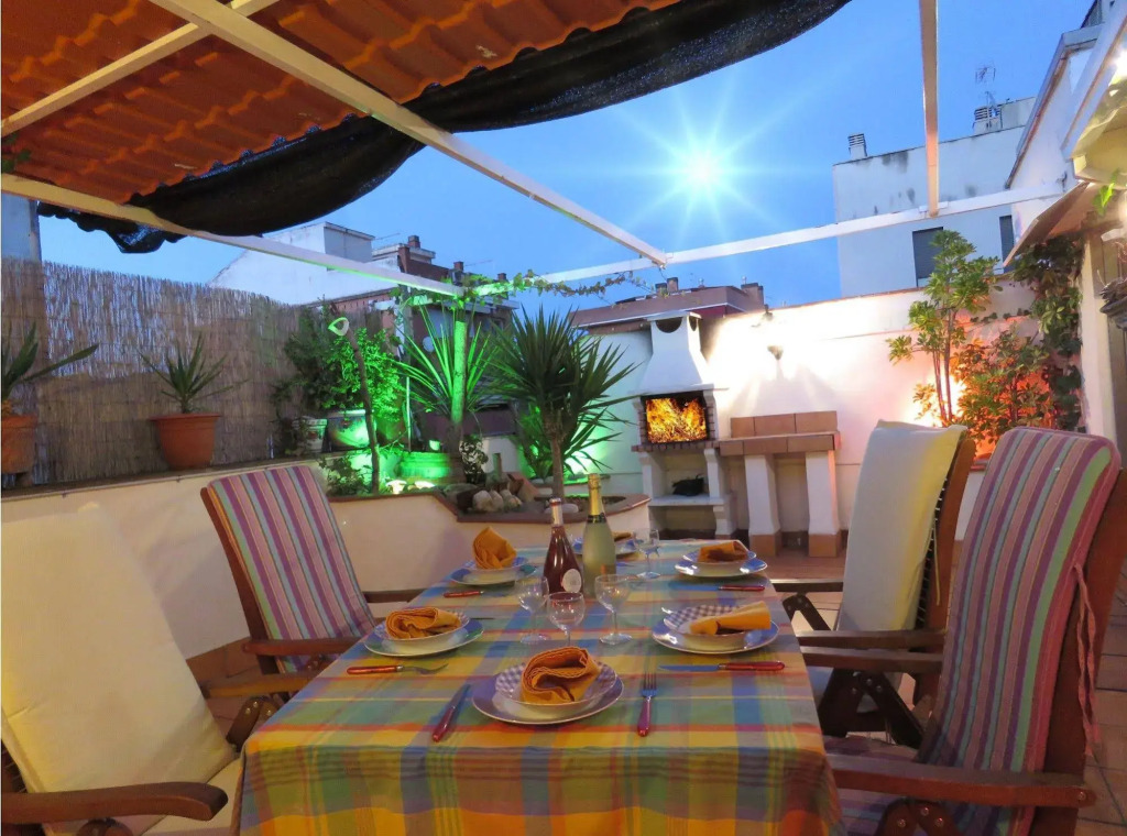 Apartamentos Ático Airport Barcelona, Terraza y Barbacoa