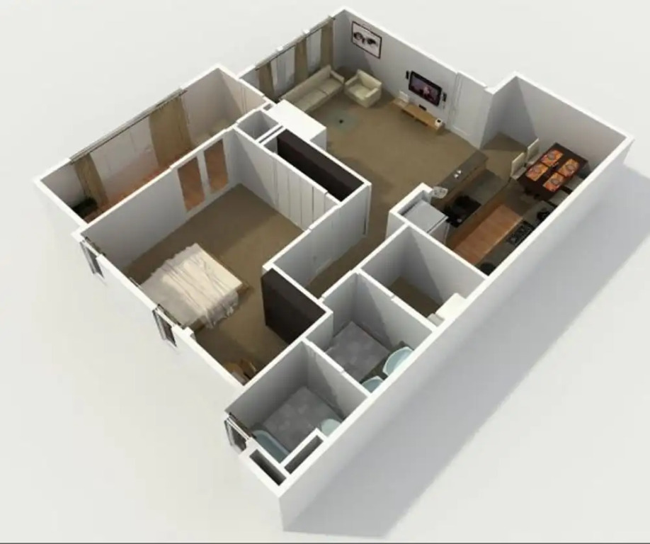 New Trendy 1BR Apartment With Heated Pool Gym Minigolf