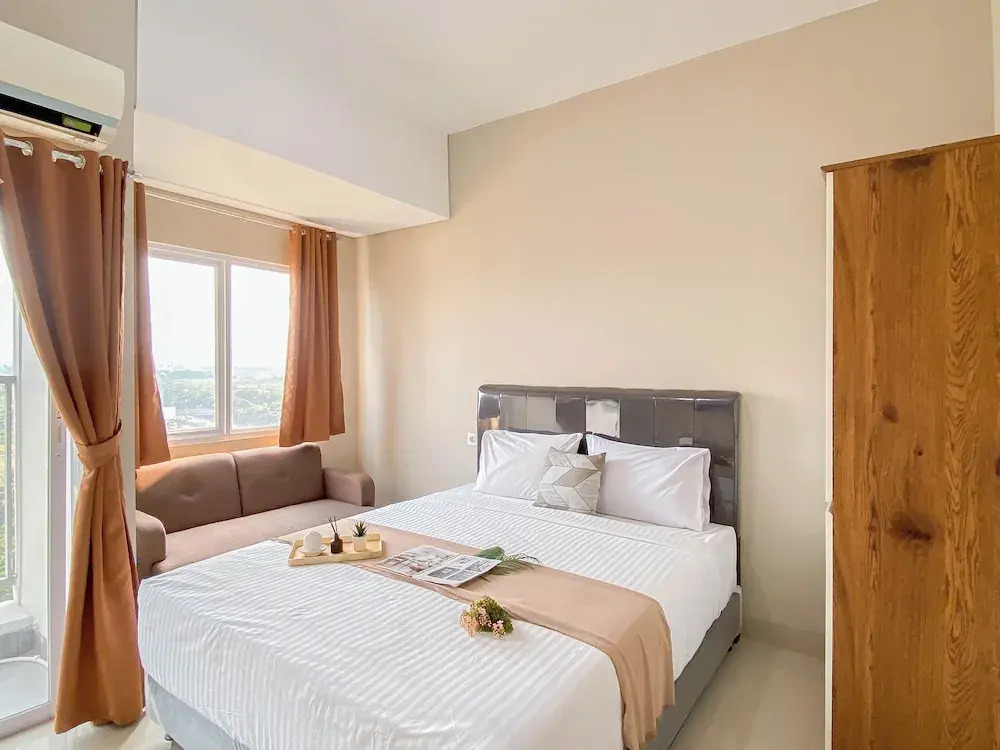 Neutral Minimalist Studio Apartment At Lrt City Sentul - Royal Sentul Park