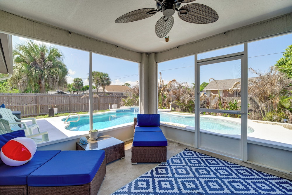 Fun in the Sun! Modern Palm Bay Gem w/ Pool + Yard