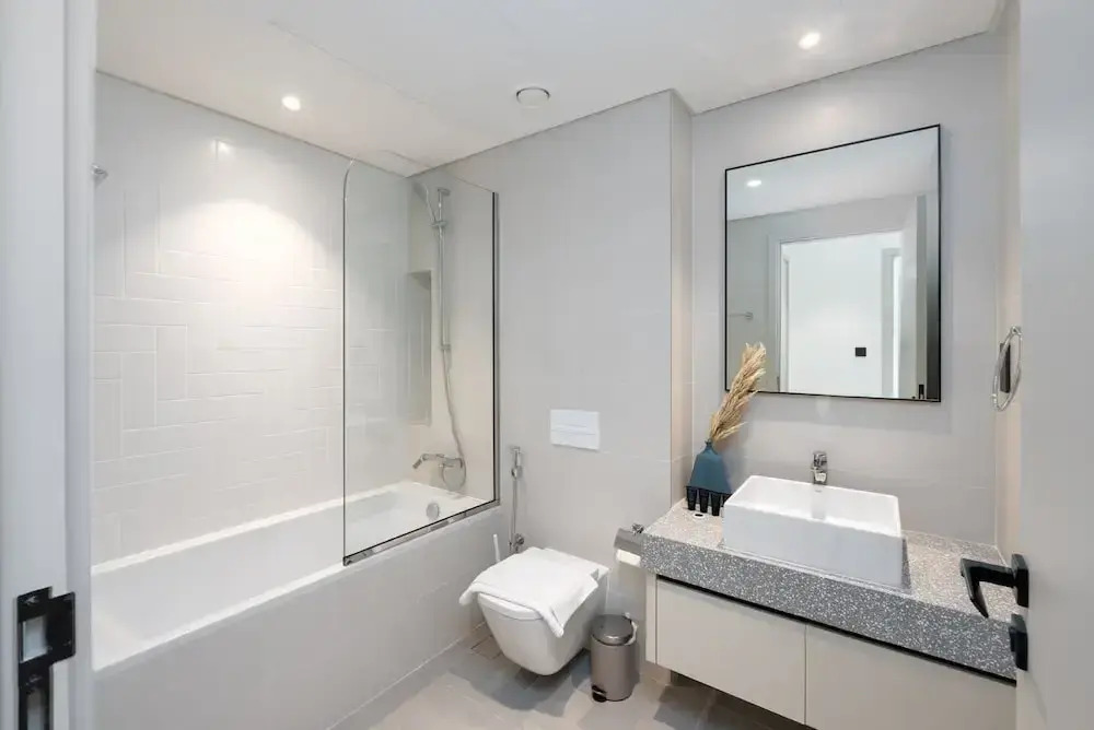 Serene 1BR w Private Palm View Balcony