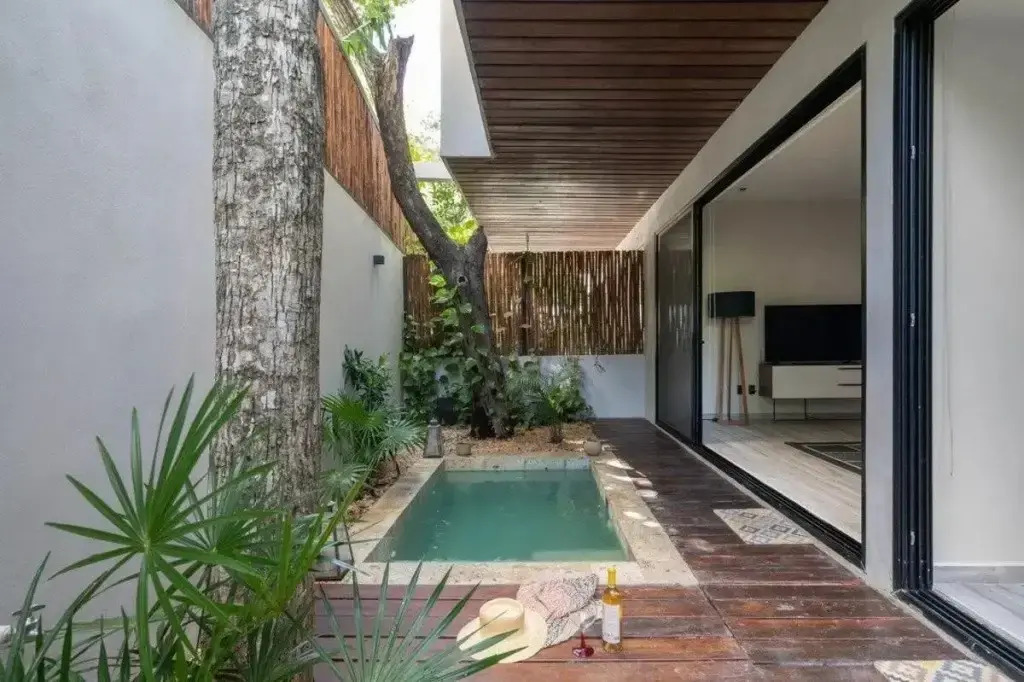 Cozy 1Bbrm +Garden and Private Pool Aldea Zama