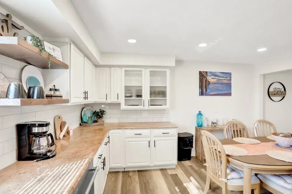 Updated Home Across From Beach With Covered Balcony, Central AC, & Washer/dryer