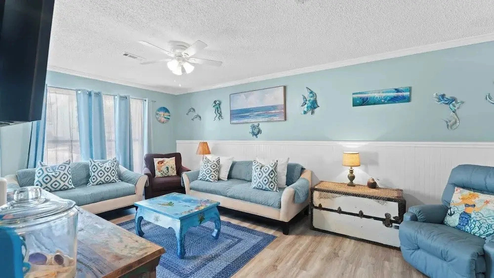 Golf Cart Included! Bright Coastal Home Near Panama City Beach & Local Dining Sunshine Chateau by Avantstay