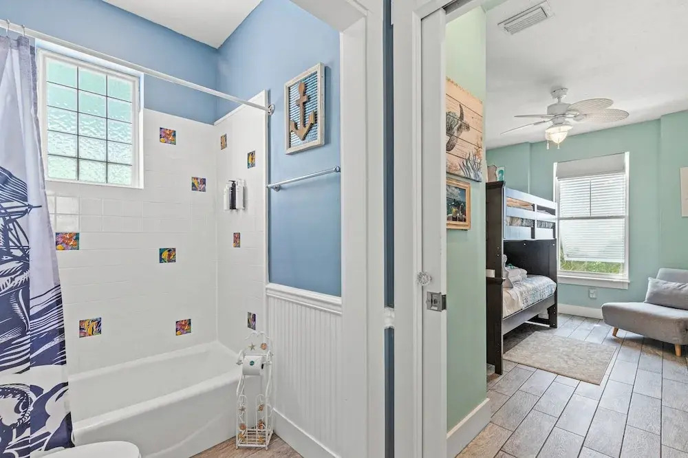 Seafoam Beautiful 3BR Home With Heated Private Pool - 4 Min Walk to Beach!