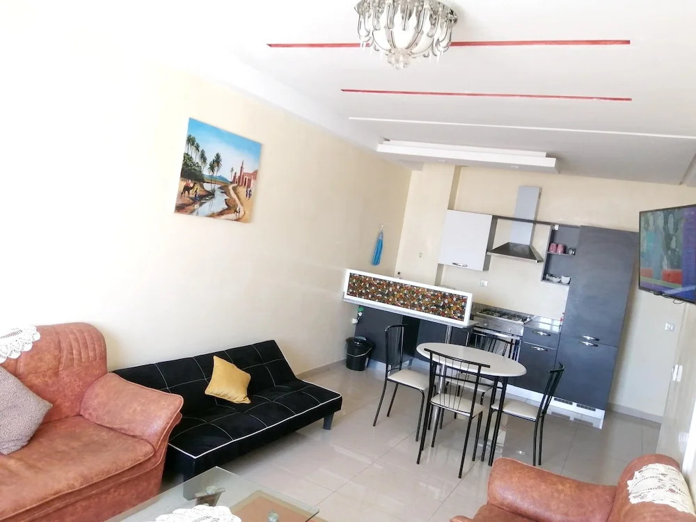 Apartment with One Bedroom in Agadir, with Wonderful Mountain View, Shared Pool, Furnished Garden - 5 Km From the Beach