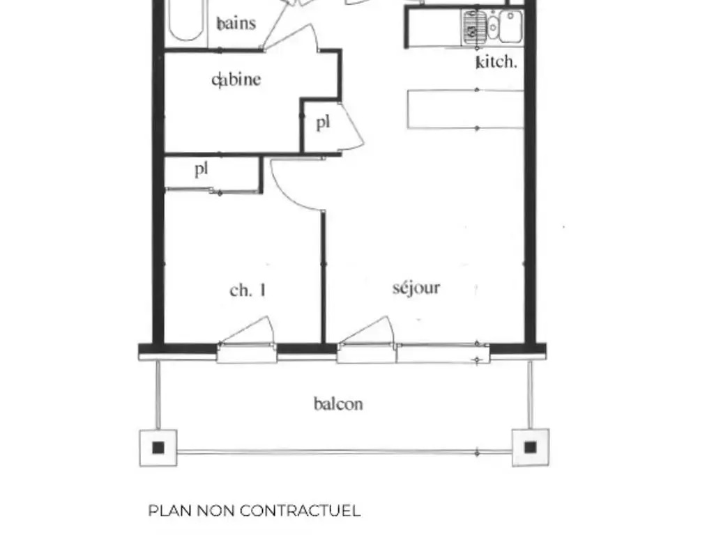 Appartement Les Menuires, 2 pièces, 6 personnes - FR-1-452-8
